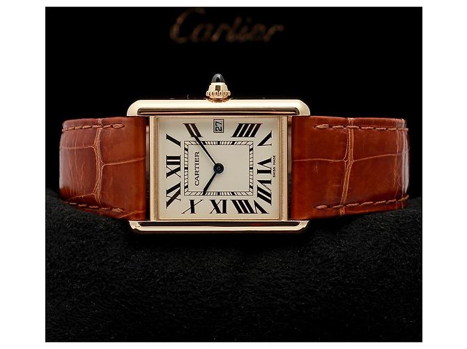 Cartier Orologio Tank Louis Gold Medium Quartz Unisex D'oro - vista 2