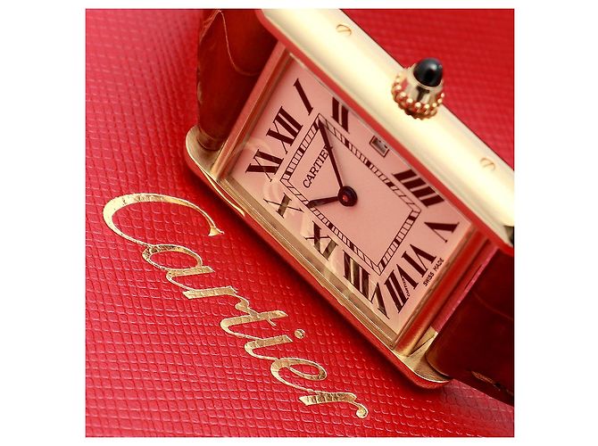 Cartier Orologio Tank Louis Gold Medium Quartz Unisex D'oro - vista 23