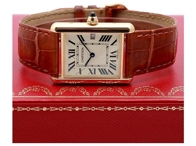Cartier Orologio Tank Louis Gold Medium Quartz Unisex D'oro - vista 24