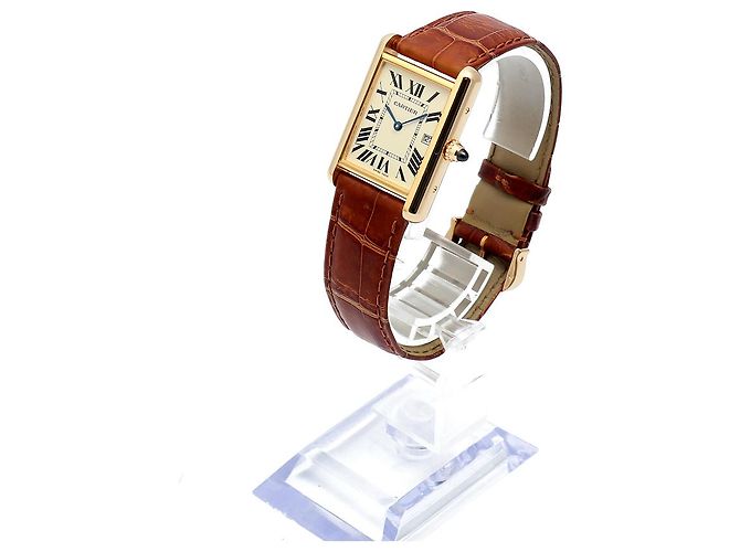 Cartier Orologio Tank Louis Gold Medium Quartz Unisex D'oro - vista 5