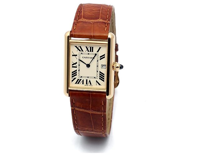 Cartier Orologio Tank Louis Gold Medium Quartz Unisex D'oro - vista 9