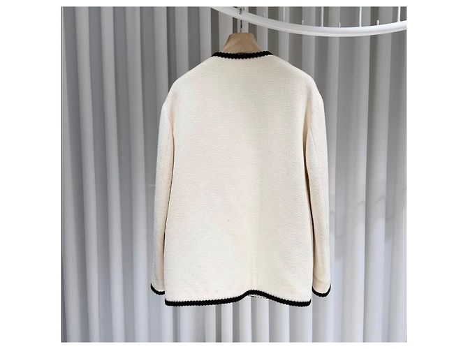 Gucci Embroidered Wool Tweed Jacket White - view 5