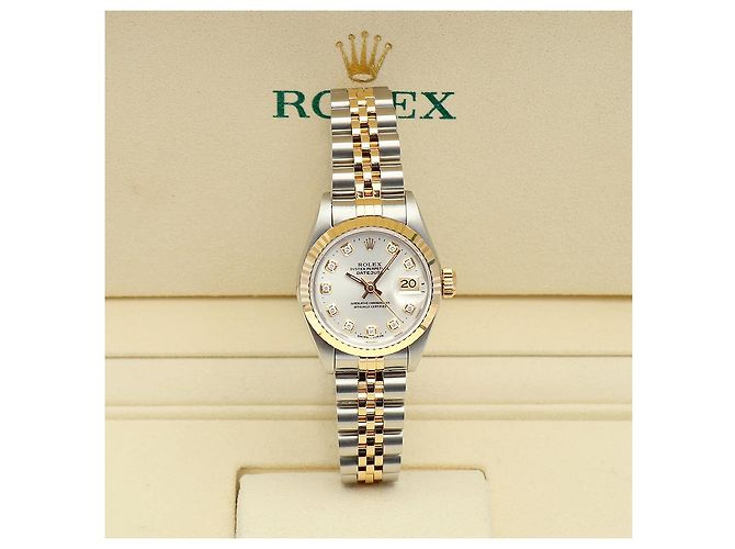 Rolex Orologio Combo Donna Datejust Quadrante Argento con Diamanti Aftermarket - vista 2