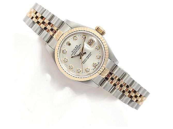 Rolex Orologio Combo Donna Datejust Quadrante Argento con Diamanti Aftermarket - vista 20