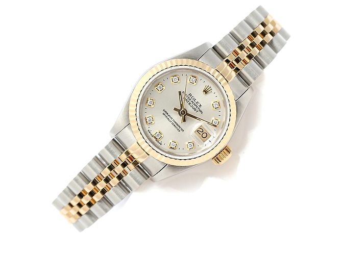 Rolex Orologio Combo Donna Datejust Quadrante Argento con Diamanti Aftermarket - vista 21