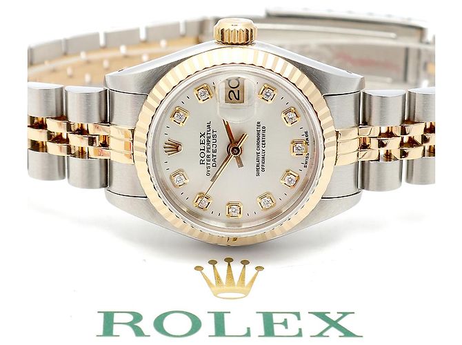 Rolex Orologio Combo Donna Datejust Quadrante Argento con Diamanti Aftermarket - vista 22