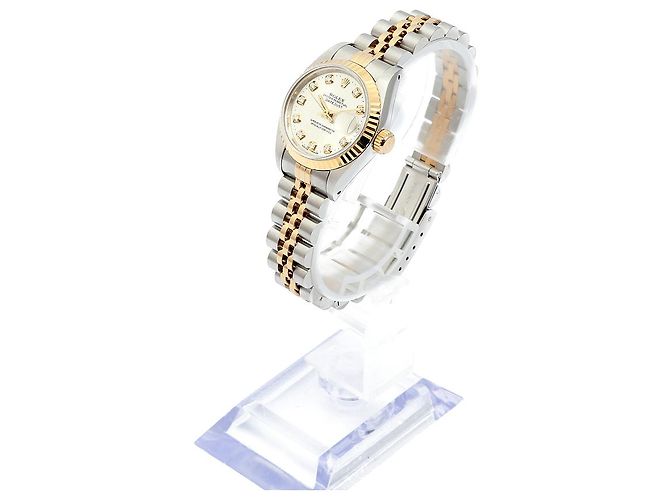 Rolex Orologio Combo Donna Datejust Quadrante Argento con Diamanti Aftermarket - vista 4