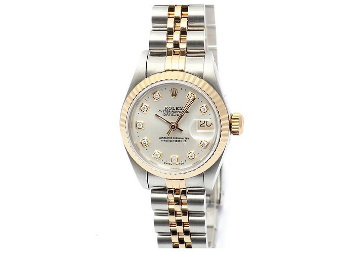 Rolex Orologio Combo Donna Datejust Quadrante Argento con Diamanti Aftermarket - vista 8