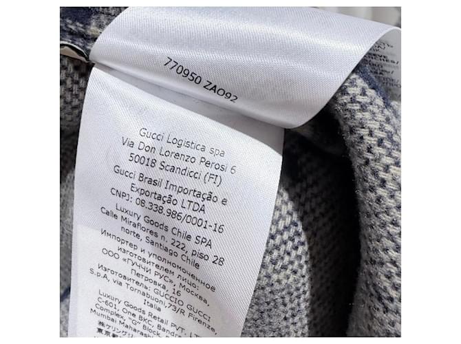 Gucci Wool Gingham Jacket Interlocking Check Jacket Brown - view 8