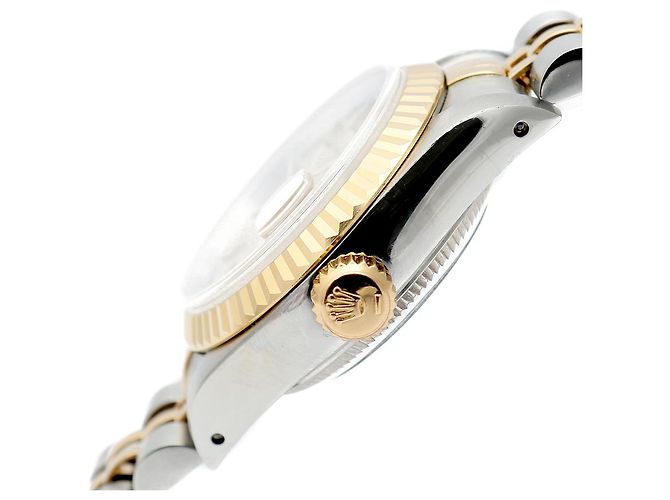 Rolex Vintage Datejust Linen Simple Index Damenuhr Golden - Ansicht 9