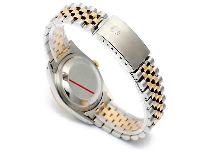 Rolex Orologio Combo da Uomo Datejust Linen Simple Index D'oro - vista 15