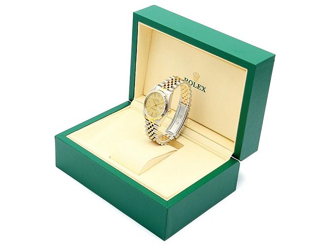 Rolex Orologio Combo da Uomo Datejust Linen Simple Index D'oro - vista 25