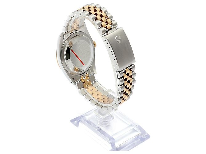 Rolex Orologio Combo da Uomo Datejust Linen Simple Index D'oro - vista 5