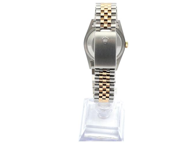Rolex Orologio Combo da Uomo Datejust Linen Simple Index D'oro - vista 6