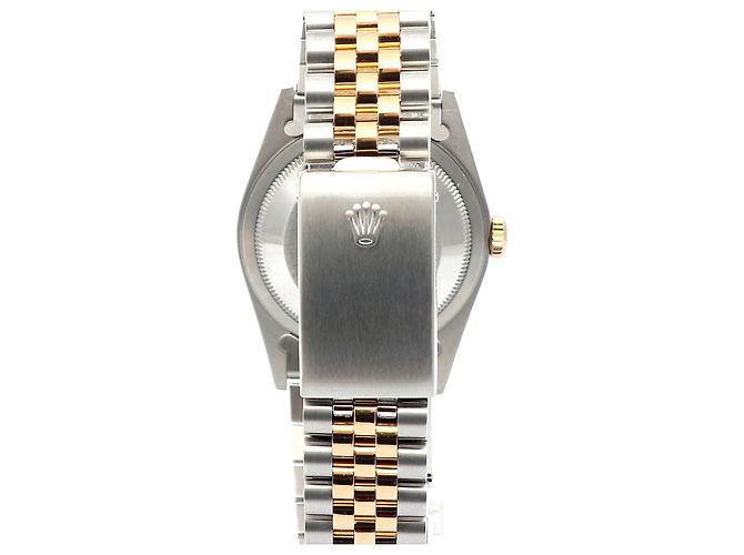 Rolex Orologio Combo da Uomo Datejust Linen Simple Index D'oro - vista 7