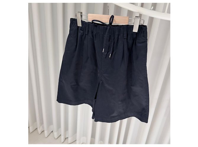 Hermès Baumwollshorts mit elastischem Bund Navy Blau - Ansicht 2