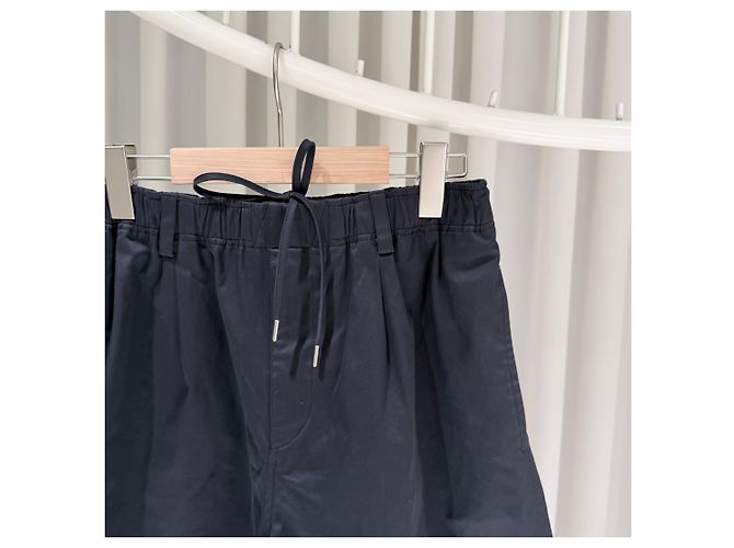 Hermès Baumwollshorts mit elastischem Bund Navy Blau - Ansicht 4
