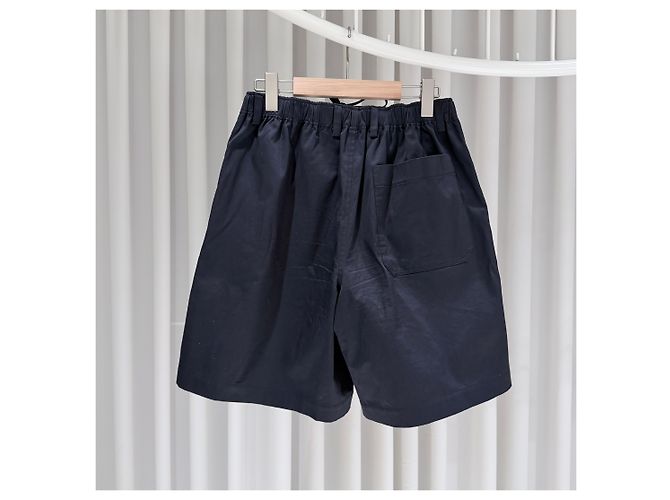 Hermès Baumwollshorts mit elastischem Bund Navy Blau - Ansicht 5
