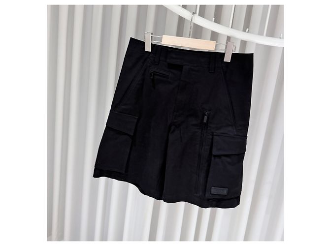 Dior Pantaloncini Cargo in Cotone Neri Nero - vista 2
