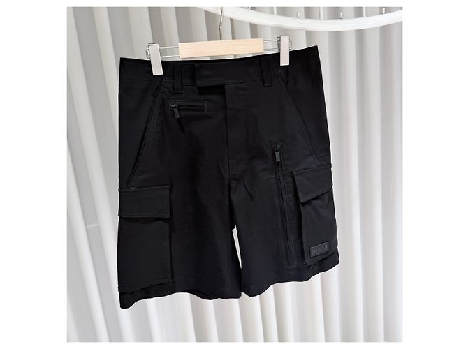 Dior Pantaloncini Cargo in Cotone Neri Nero - vista 3