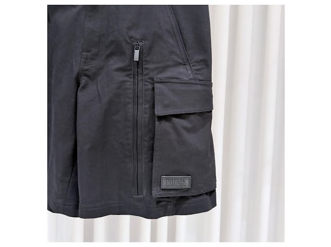 Dior Pantaloncini Cargo in Cotone Neri Nero - vista 5