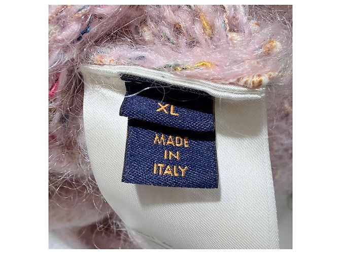 Louis Vuitton Giacca cardigan in tweed e mohair Grade/XL) Rosa - vista 6