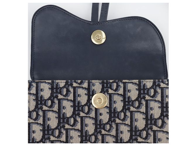 Dior Bolso Bandolera Oblique Saddle Azul - vista 12