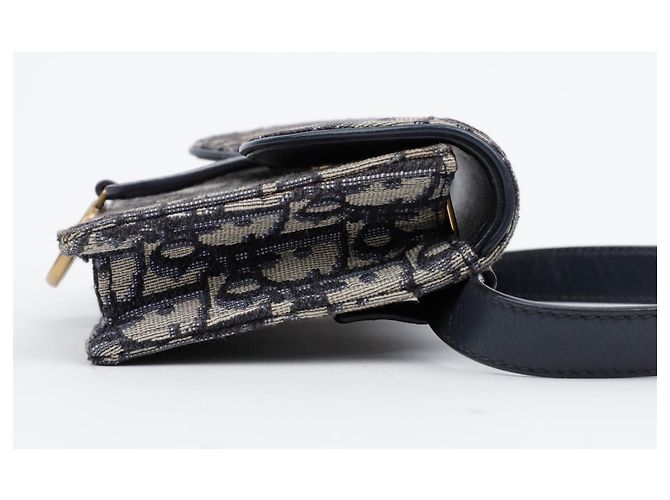 Dior Bolso Bandolera Oblique Saddle Azul - vista 5