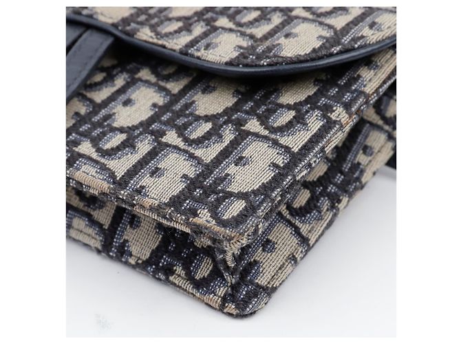 Dior Bolso Bandolera Oblique Saddle Azul - vista 7