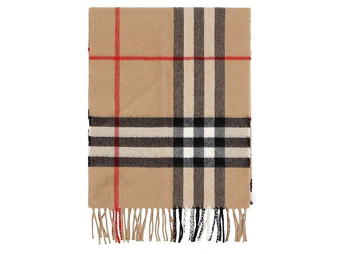 Burberry Sciarpa in cashmere a quadri vintage beige Marrone - vista 2