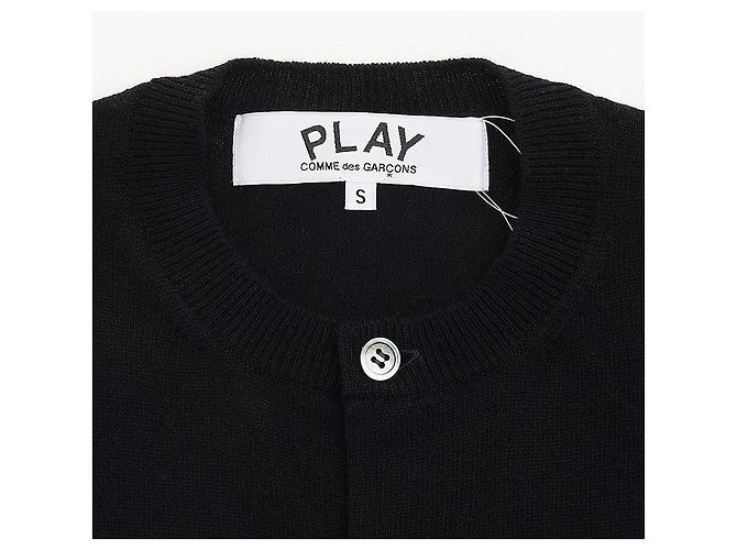 Comme Des Garcons Cardigan mit goldenem Herz-Patch - Ansicht 3