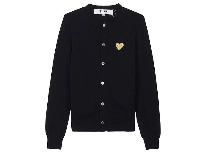 Comme Des Garcons Cardigan mit goldenem Herz-Patch - Ansicht 8