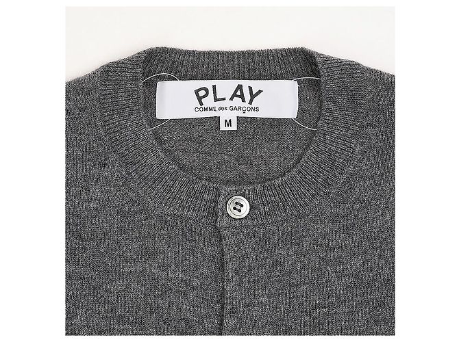 Comme Des Garcons Cardigan mit goldenem Herz-Patch Braun - Ansicht 3
