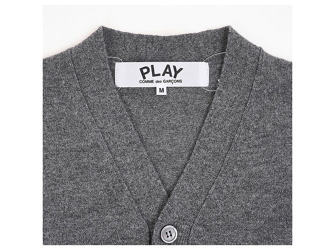 Comme Des Garcons Cardigan mit goldenem Herz-Patch Braun - Ansicht 3