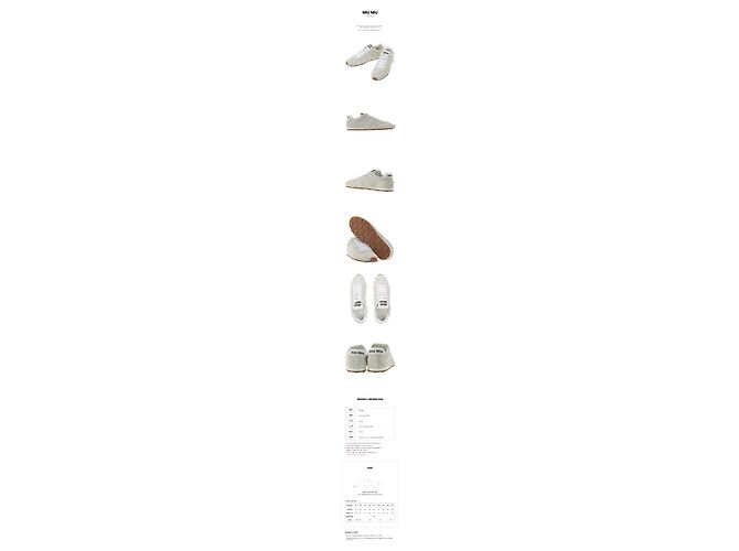 Miu Miu Sneakers in camoscio Flume da donna Argento - vista 11
