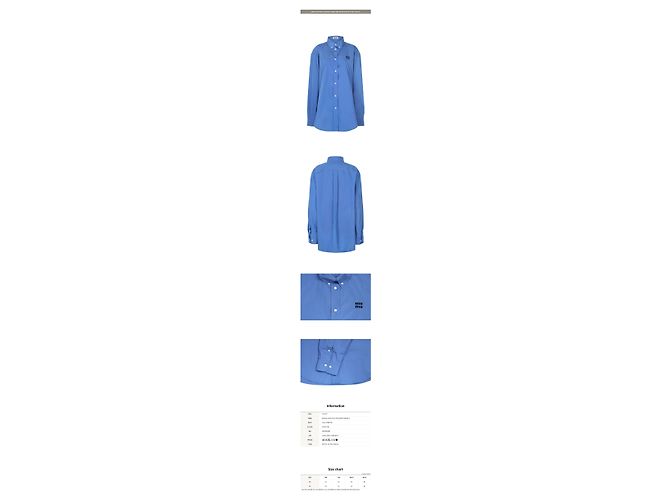 Miu Miu Camicia in popeline blu pervinca - vista 2
