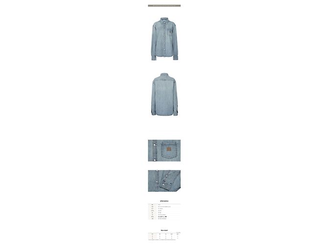 Miu Miu Hellblaues Chambray-Denim-Hemd Azul - vista 2