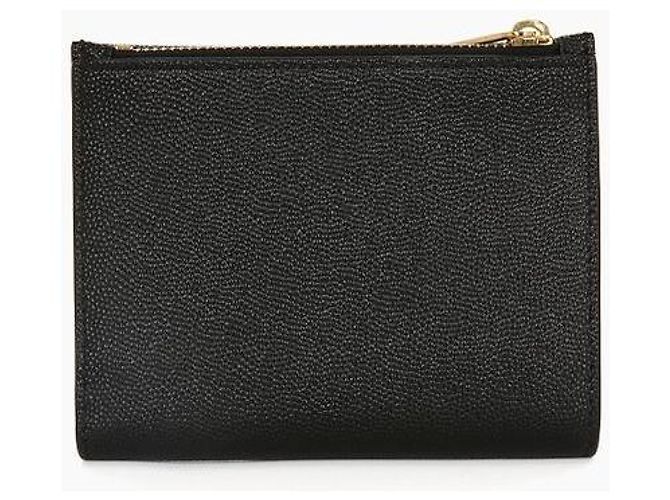 Saint Laurent Cartera tri-fold Iconic de cuero negro - vista 4
