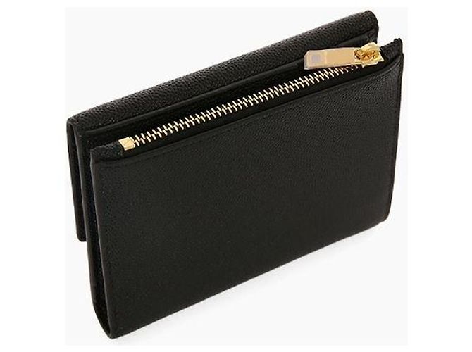 Saint Laurent Cartera tri-fold Iconic de cuero negro - vista 6