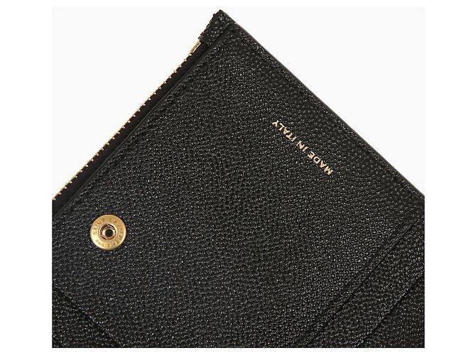 Saint Laurent Cartera tri-fold Iconic de cuero negro - vista 9