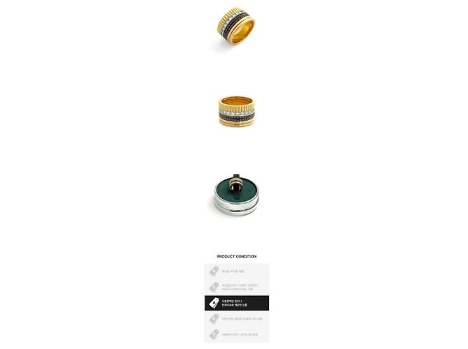 Boucheron Anillo Quattro Classic Large con engaste de diamantes Amarillo - vista 2