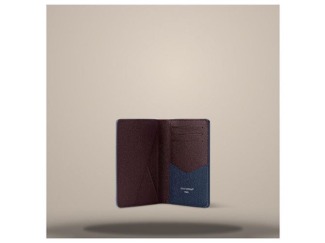Louis Vuitton Taschenorganizer Navy Blue Akaj Brown Blau - Ansicht 4