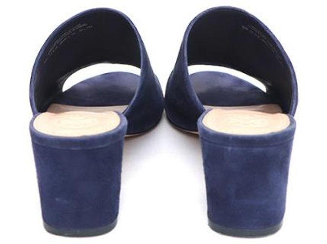 Tory Burch Mules e pantofole platform con zeppa in camoscio Blu - vista 11