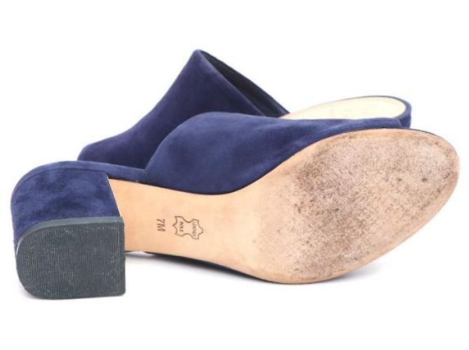Tory Burch Mules e pantofole platform con zeppa in camoscio Blu - vista 12