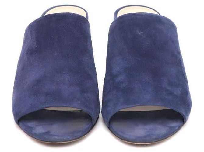 Tory Burch Mules e pantofole platform con zeppa in camoscio Blu - vista 2