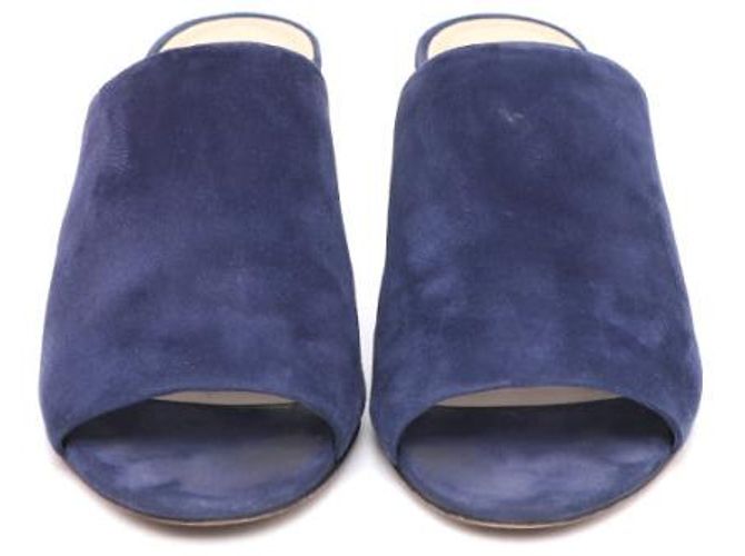 Tory Burch Mules e pantofole platform con zeppa in camoscio Blu - vista 9