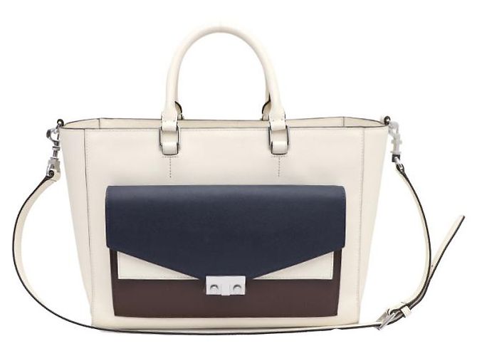 Tory Burch Borsa Tote e Borsa a Tracolla in Saffiano Bianco - vista 10