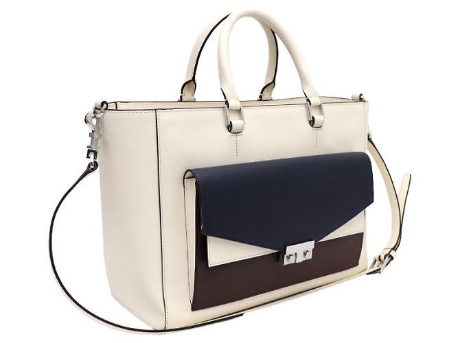 Tory Burch Borsa Tote e Borsa a Tracolla in Saffiano Bianco - vista 11