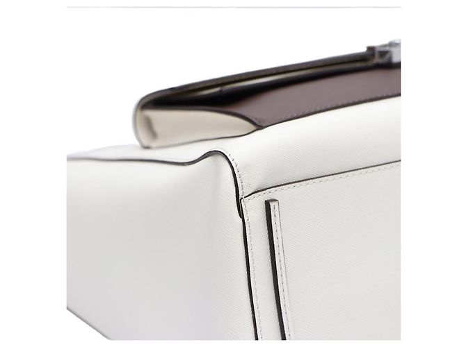 Tory Burch Borsa Tote e Borsa a Tracolla in Saffiano Bianco - vista 16