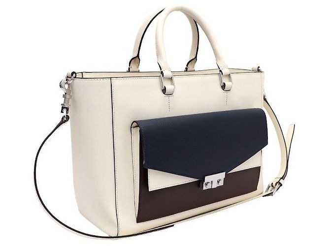 Tory Burch Borsa Tote e Borsa a Tracolla in Saffiano Bianco - vista 2